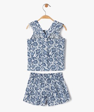 Ensemble bébé fille 2 pièces : short + top à bretelles fleuris - LuluCastagnette vue4 - LULUCASTAGNETTE - GEMO
