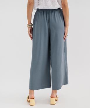 Pantacourt large avec taille élastique femme vue3 - GEMO 4G FEMME - GEMO