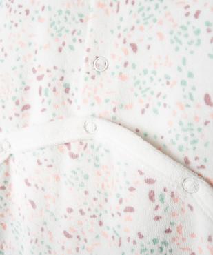 Pyjama bébé en velours imprimé avec ouverture pont-dos vue3 - GEMO(BB COUCHE) - GEMO