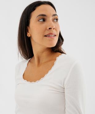 Tee-shirt de nuit côtelé femme vue2 - GEMO(HOMWR FEM) - GEMO