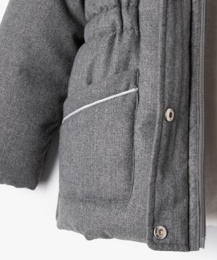Manteau fille élégant à doublure chaude et rembourrage en fibres recyclées vue3 - GEMO 4G FILLE - GEMO