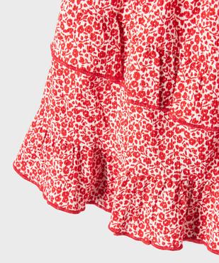 Jupe à volants à motifs fleuris fille vue2 - GEMO 4G FILLE - GEMO