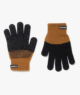 Gants garçon bicolores avec picots antidérapants vue1 - GEMO (JUNIOR) - GEMO