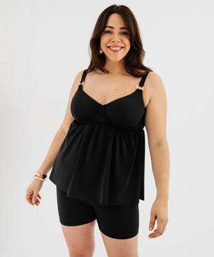 Maillot de bain 2 pièces tankini à armatures femme grande taille vue1 - GEMO (PLAGE) - GEMO