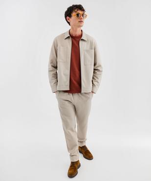 Surchemise zippée en maille extensible homme vue4 - GEMO (HOMME) - GEMO