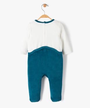 Pyjama dors-bien en velours bicolore bébé vue3 - GEMO(BB COUCHE) - GEMO
