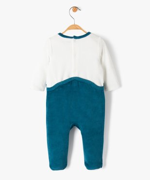Pyjama dors-bien en velours bicolore bébé vue3 - GEMO(BB COUCHE) - GEMO