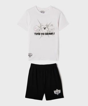 Pyjashort en jersey de coton imprimé garçon - Brawl Stars vue1 - BRAWL STARS - GEMO