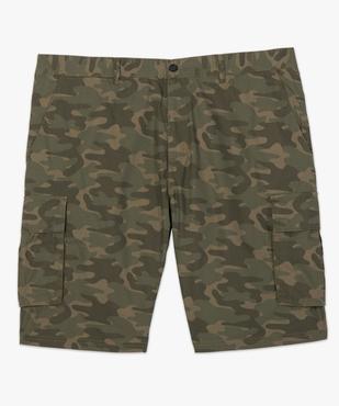 Bermuda homme grande taille multipoches imprimé vue4 - GEMO (HOMME) - GEMO