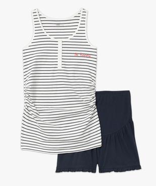 Pyjashort spécial maternité style marin vue4 - GEMO 4G MATERN - GEMO