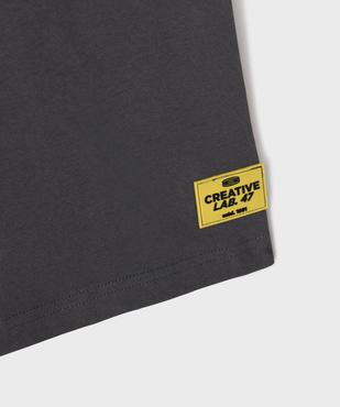 Tee-shirt manches courtes oversize avec inscription poitrine garçon vue2 - GEMO 4G GARCON - GEMO