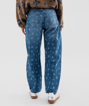 Jean barrel taille haute femme vue3 - GEMO(FEMME PAP) - GEMO