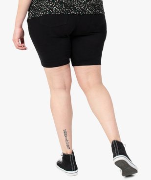 Bermuda femme grande taille en toile unie coupe ajustée vue3 - GEMO (G TAILLE) - GEMO