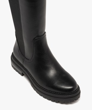 Bottes avec tige bi-matière à semelle crantée femme vue5 - 5 MILES - GEMO