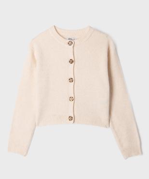 Gilet en maille coupe ample et courte fille vue1 - GEMO (JUNIOR) - GEMO