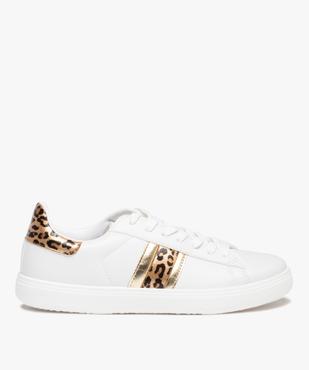 Baskets femme unies à lacets motif jungle vue1 - GEMO (SPORTSWR) - GEMO