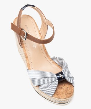Sandales femme compensées dessus en toile - Tom Tailor vue6 - TOM TAILOR - GEMO