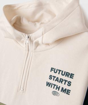 Sweat à capuche tricolore garçon vue3 - GEMO 4G GARCON - GEMO