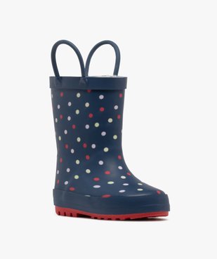 Bottes de pluie bébé garçon intérieur fourré avec deux anses  vue3 - LOVELY WINGS - GEMO
