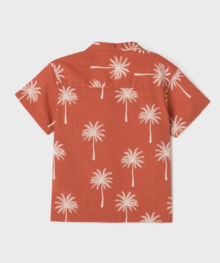 Chemise manches courtes à motifs palmiers garçon vue3 - GEMO (ENFANT) - GEMO