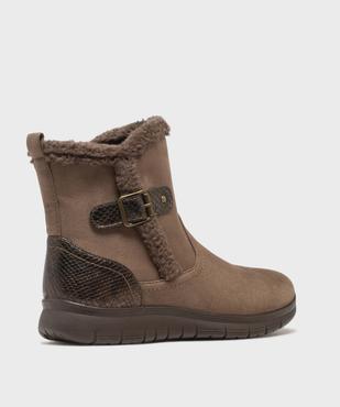 Boots confort avec détails en fourrure imitation femme vue4 - G'FLEX - GEMO