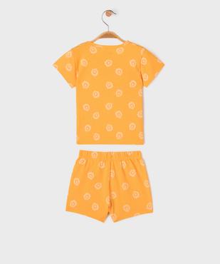 Pyjashort 2 pièces à motifs lions bébé garçon vue3 - GEMO 4G BEBE - GEMO