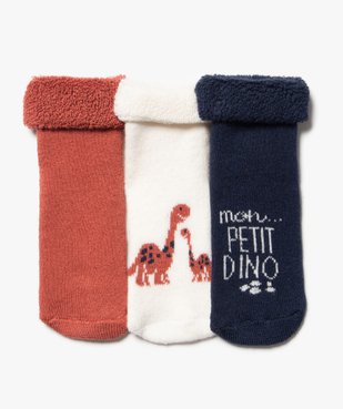 Chaussettes bébé en maille bouclette (lot de 3) vue1 - GEMO 4G BEBE - GEMO