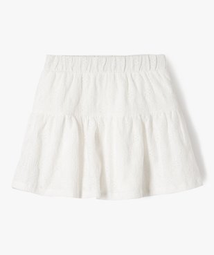 Jupe évasée à volant en dentelle extensible fille vue1 - GEMO (ENFANT) - GEMO