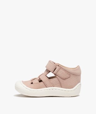Sandales premiers pas bébé fille en cuir – NA! vue3 - NA! - GEMO