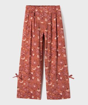 Pantalon fluide imprimé fille vue2 - GEMO 4G FILLE - GEMO