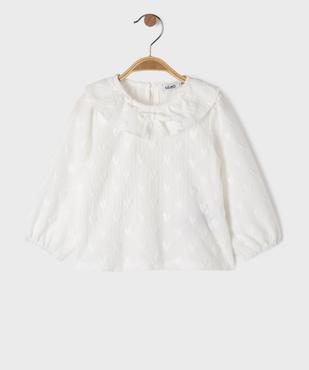 Blouse col volanté bébé fille vue1 - GEMO(BEBE DEBT) - GEMO