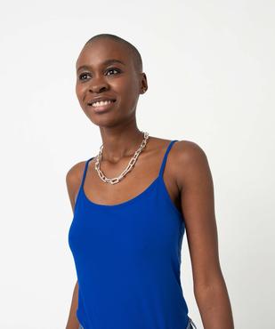 Débardeur uni à fines bretelles femme vue2 - GEMO (MAILLE) - GEMO