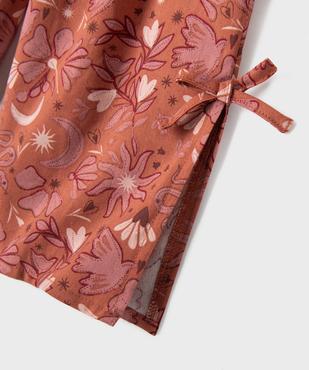 Pantalon fluide imprimé fille vue4 - GEMO 4G FILLE - GEMO