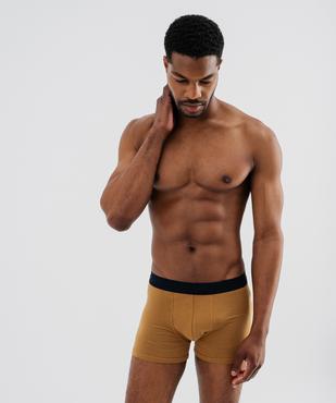Boxers en coton biologique uni et imprimé homme (lot de 2) vue1 - GEMO 4G HOMME - GEMO