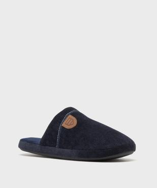 Chaussons mules en toile doublée velours homme vue2 - GEMO(HOMWR HOM) - GEMO
