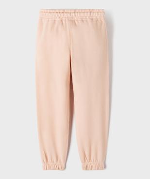 Pantalon de jogging avec taille ajustable fille vue4 - GEMO 4G FILLE - GEMO