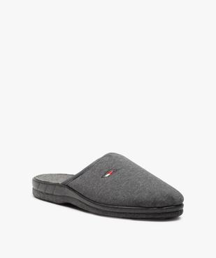 Pantoufles homme mules confort unies dessus jersey vue2 - GEMO(HOMWR HOM) - GEMO