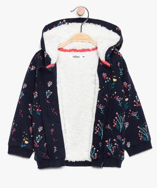 Sweat bébé fille zippé    coton bio vue2 - GEMO 4G BEBE - GEMO