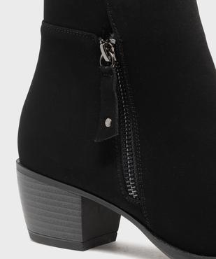 Boots fourrées à talon cubain et zip femme vue6 - G'FLEX - GEMO