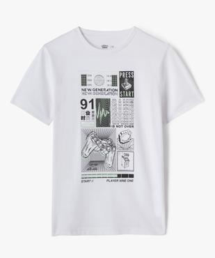 Tee-shirt manches courtes en coton imprimé garçon vue1 - GEMO 4G GARCON - GEMO