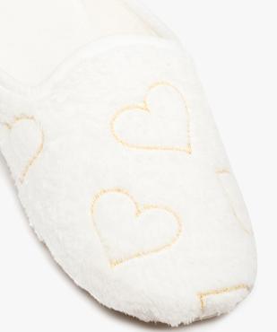 Chaussons femme mules douces brodées cœurs vue6 - GEMO(HOMWR FEM) - GEMO