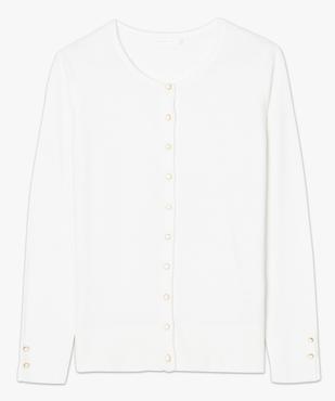 Gilet pour femme boutonné sur l'avant avec col rond vue4 - GEMO (MAILLE) - GEMO