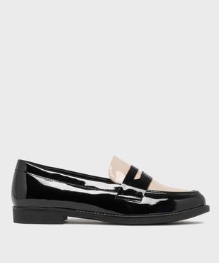 Mocassins vernis bicolores bout amande femme vue1 - VALENTINA BALDA - GEMO