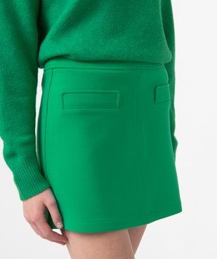 Jupe femme courte avec fausses poches sur l’avant vue2 - GEMO(FEMME PAP) - GEMO
