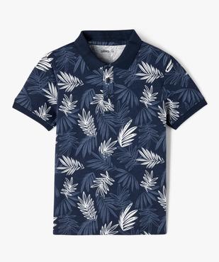 Polo manches courtes à motif exotique garçon vue1 - GEMO (ENFANT) - GEMO