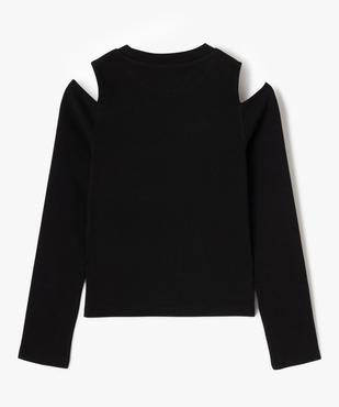 Tee-shirt à manches longues épaules dénudées fille vue3 - GEMO 4G FILLE - GEMO