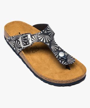 Sandales femme à bride entre-doigts en T et motifs pailletés vue5 - GEMO (CASUAL) - GEMO