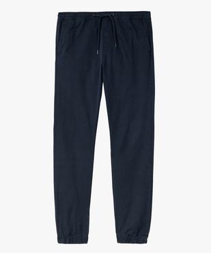 Pantalon jogger en toile de coton stretch homme vue4 - GEMO 4G HOMME - GEMO