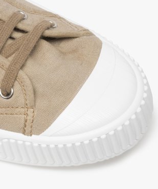 Tennis homme en toile unie semi-montantes vue6 - GEMO (CASUAL) - GEMO