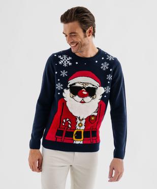 Pull de Noël à motifs en relief homme vue1 - GEMO (HOMME) - GEMO
